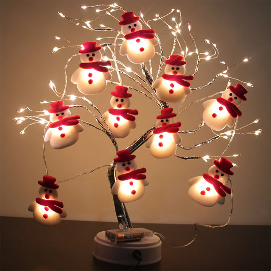 Schneemann LED Lichterkette Weihnachtsdeko