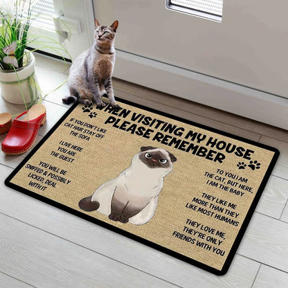 Cartoon Katze Willkommen Fußmatte Dekoration