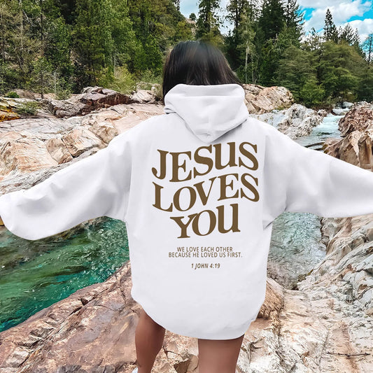 Jesus liebt dich Oversize Hoodie