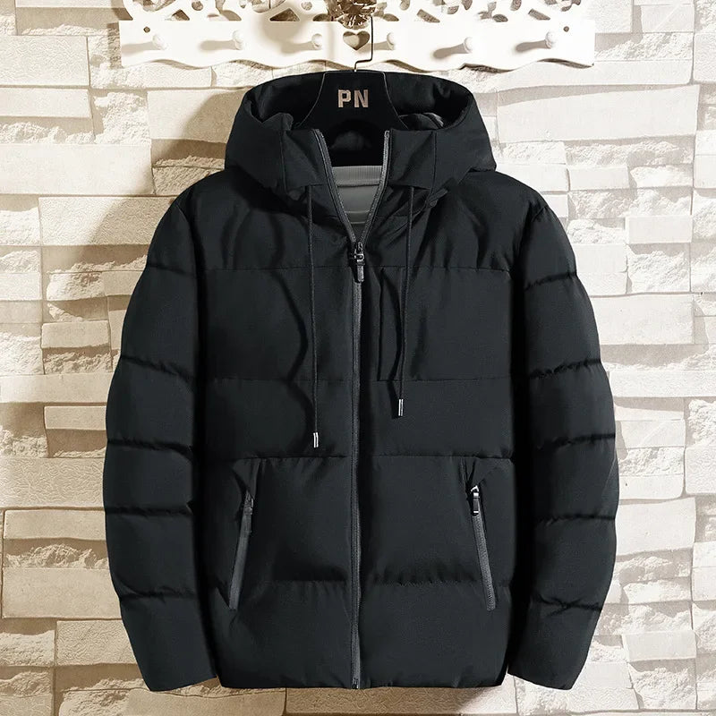 Herren Winter Kapuzen Parka Jacke
