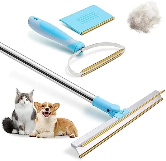 Teppichrechen Tierhaarbürste Teleskopgriff