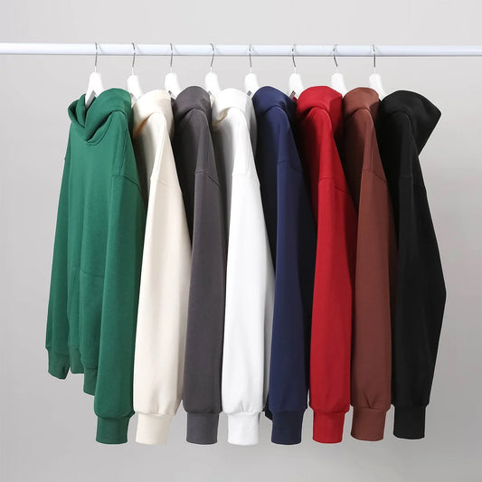 Schwerer Baumwoll-Hoodie mit Fleece
