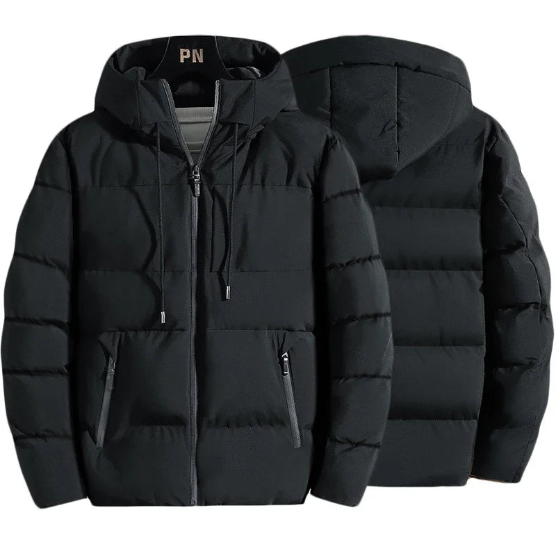 Herren Winter Kapuzen Parka Jacke