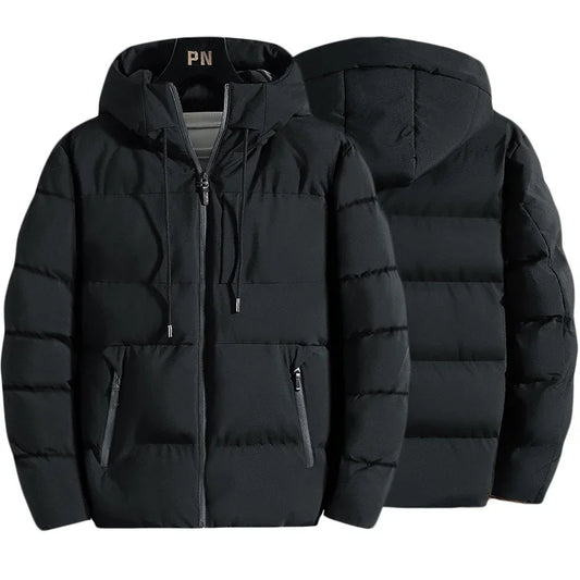 Herren Winter Kapuzen Parka Jacke